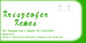 krisztofer kepes business card